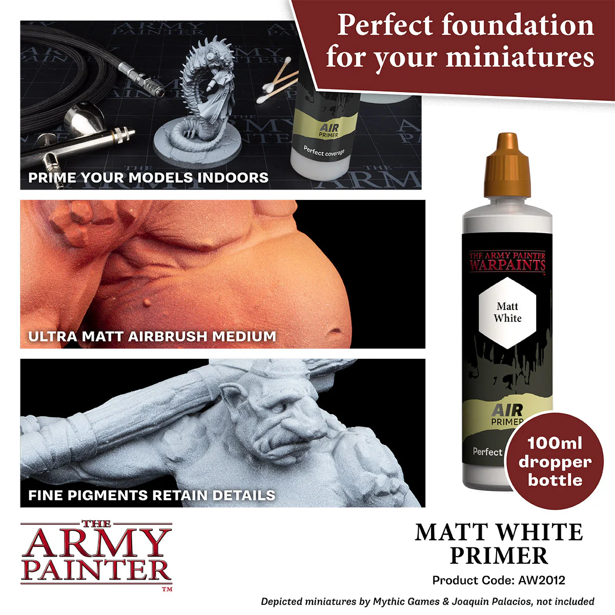 Warpaints Air: Matt White Primer, 100 ml - Image 2