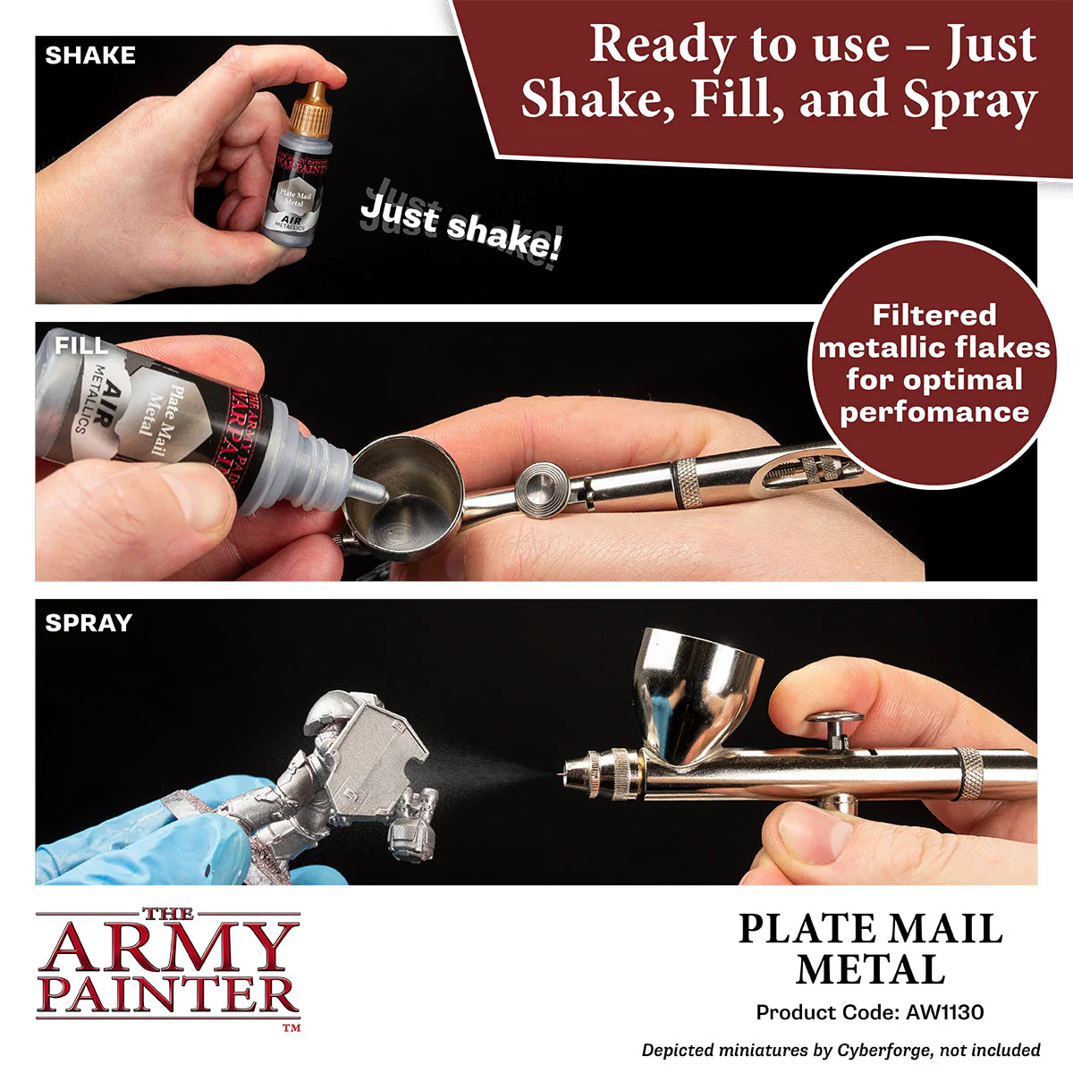 Warpaints Air Metallics: Plate Mail Metal - Image 3